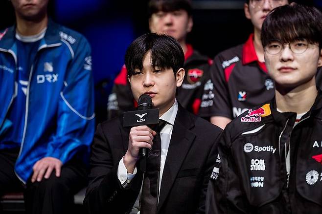 T1 임재현 감독대행이 2026 LCK 미디어데이 행사에 참석했을 당시 모습. 라이엇 게임즈 제공