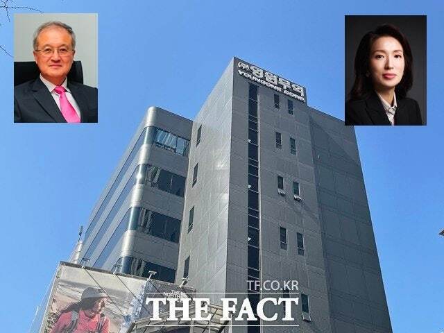 영원무역이 배당성향 목표를 상향하고 자사주 500억원 매입 계획을 내놨다. 다만 매입 주식 소각 등 활용 계획은 담기지 않았다. 사진은 성기학 영원무역 회장(왼쪽)과 차녀 성래은 부회장. /영원무역·더팩트 DB