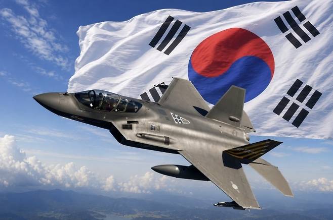 KF-21 보라매 전투기. AI 생성 이미지