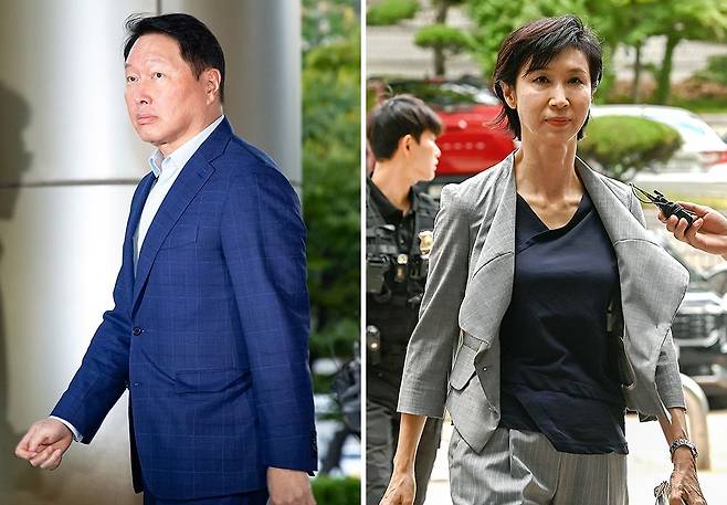 최태원 SK그룹 회장(왼쪽), 노소영 아트센터 나비 관장