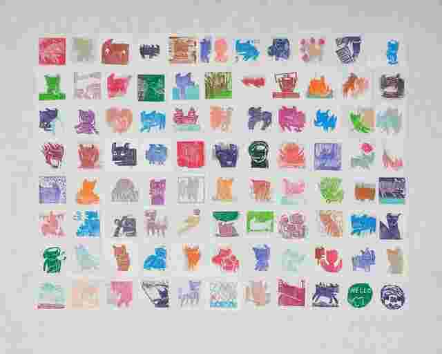▲ 서은희, 이모티콘, 2026, 80×100cm,목판화 /충북문화재단 제공