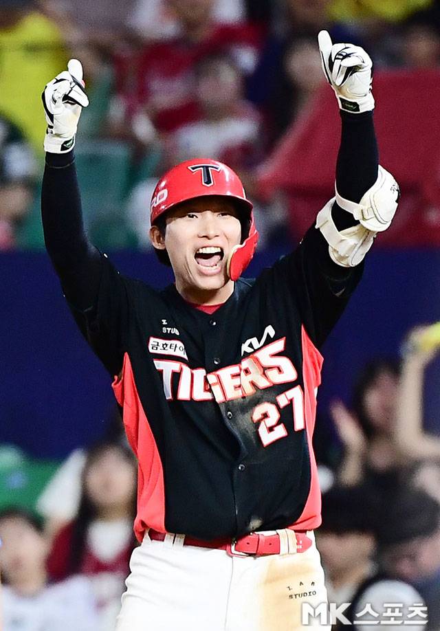 김호령은 21일 키움전에서 만루포를 쏘아올렸다. 사진=김영구 기자