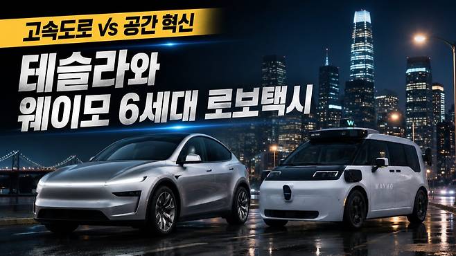 고속도로 Vs 공간 혁신 테슬라와 웨이모 6세대 로보택시