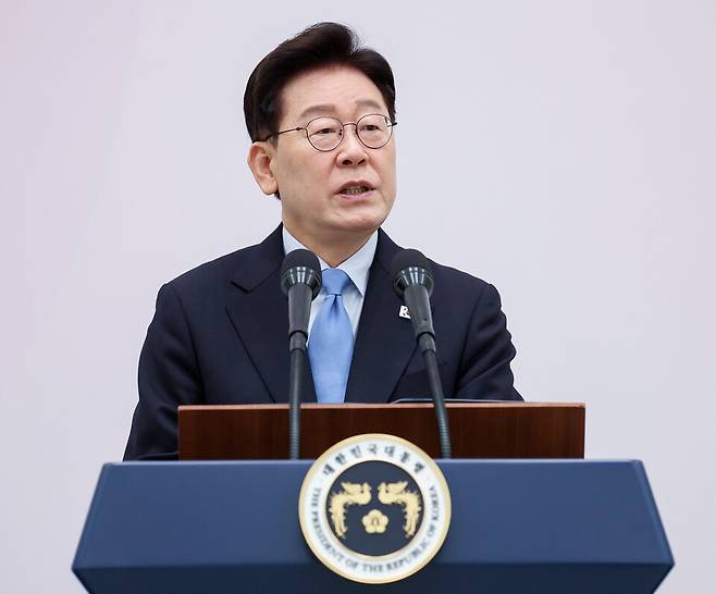 이재명 대통령이 27일 청와대에서 열린 민선 9기 시장·군수·구청장 초청 오찬간담회에서 인사말을 하고 있다. ⓒ청와대통신사진기자단