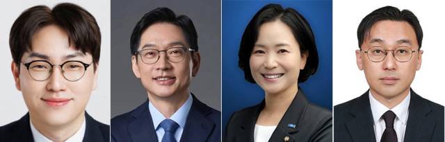 청와대는 이재명 대통령이 30일 국가인공지능전략위원회 부위원장에 하정우 전 AI수석(왼쪽부터)을 지명했다고 밝혔다. 또한 대통령 정무특별보좌관에 김경수 전 경남지사를, 대통령비서실 AI미래기획수석비서관에는 조국혁신당 이해민 의원을, 대통령비서실 메가프로젝트 보좌관에 이원주 기후환경부 에너지전환정책실장을 발탁했다고 밝혔다./연합뉴스/