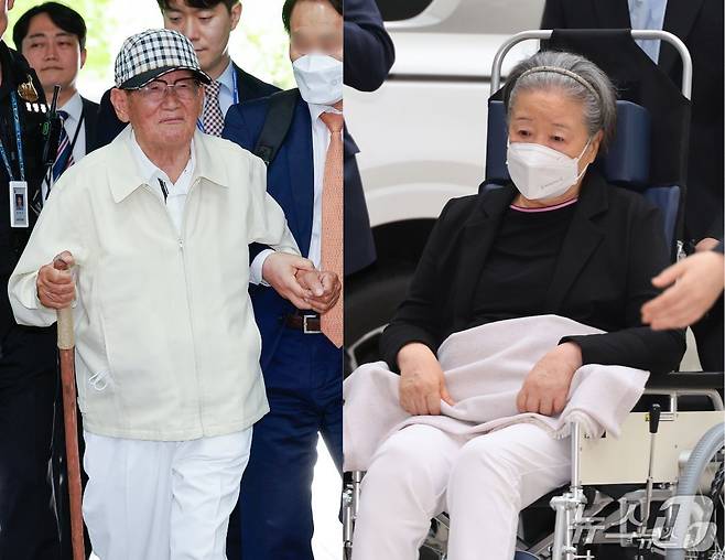 이만희 신천지예수교증거장막성전(신천지) 총회장과 한학자 세계평화통일가정연합(통일교) 총재.