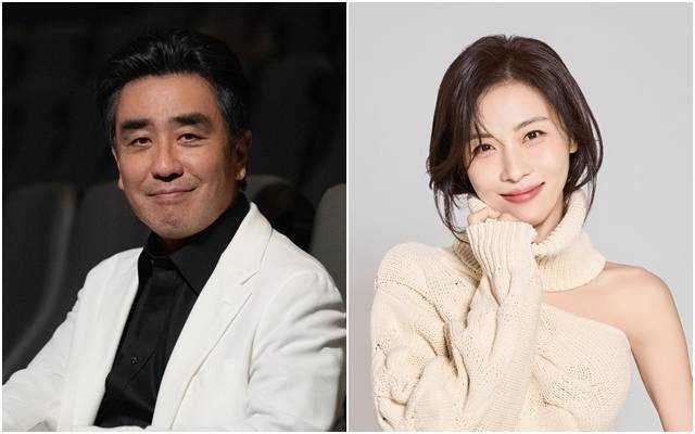 영화 ‘비광’ 주연 배우 류승룡(왼쪽 사진)과 하지원. 플레이그램, 해와달엔터테인먼트 제공