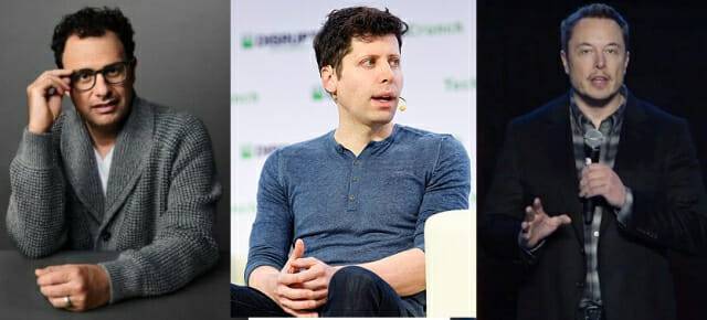(왼쪽부터) 다리오 아모데이 앤트로픽 CEO, 샘 알트먼 오픈AI CEO, 일론 머스크 스페이스XAI CEO