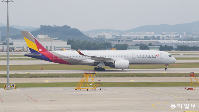 아시아나항공의 A350 항공기. 동아일보DB