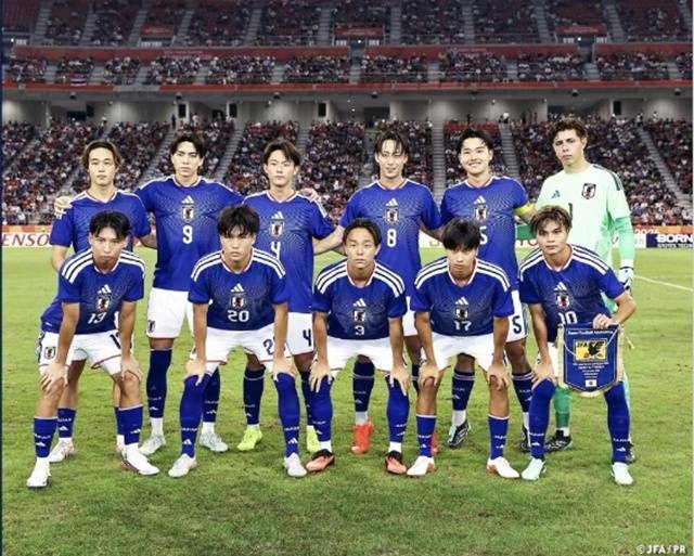 일본 선수단. /사진=일본축구협회 SNS