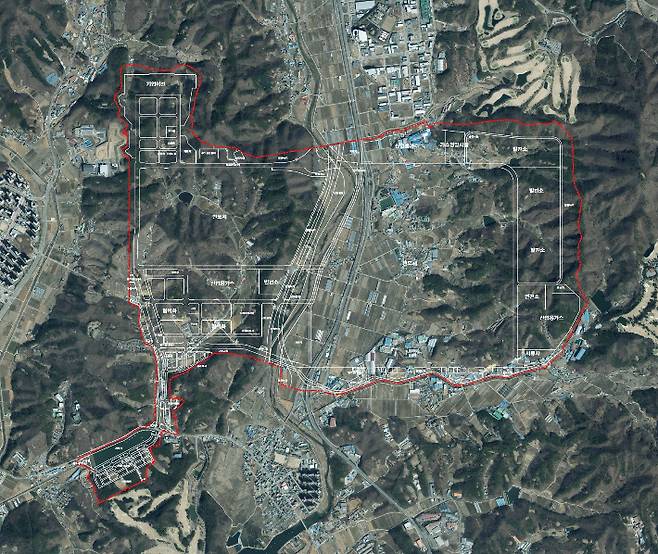 용인 첨단시스템반도체 국가산업단지 항공사진. LH 제공