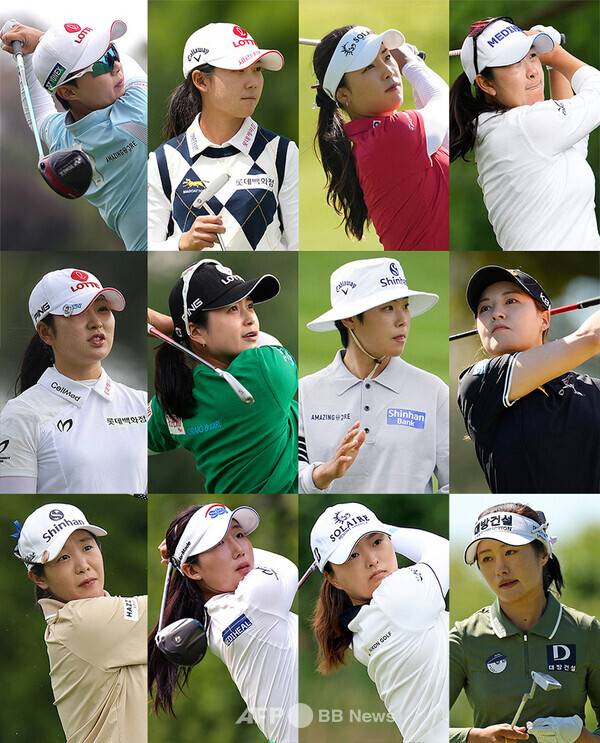 2026년 미국여자프로골프(LPGA) 투어 롯데 챔피언십에 출전한 김효주, 황유민, 윤이나, 김아림, 유현조, 최혜진, 이소미, 전인지, 임진희, 이동은 고진영, 이정은6 프로. 사진제공=ⓒAFPBBNews = News1 (사진을 무단으로 사용하지 마십시오.)