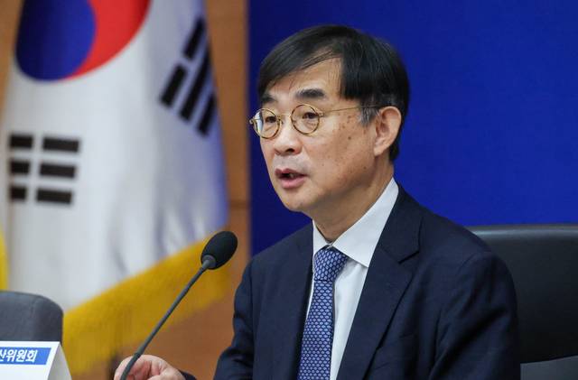 계승균 국가지식재산위원회 민간위원장이 지난 8일 정부서울청사에서 ‘제42차 본회의’를 주재하고 있다. 사진=이슬기기자.