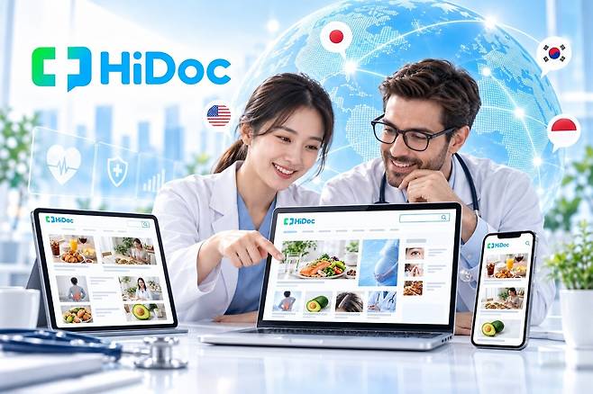 건강의학 전문미디어 하이닥(HiDoc)이 영어·일본어·인도네시아어 등 3개 언어의 글로벌 사이트를 오픈하며 글로벌 건강의학 미디어로의 도약에 나섰다|출처: ChatGPT 생성