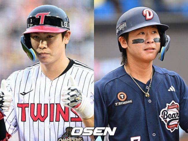 홍창기(좌)와 박찬호 / OSEN DB