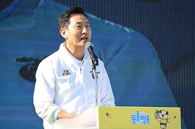 오세훈 서울시장이 환영사를 하고 있다. 박시몬 기자