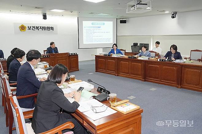 전남광주통합특별시의회 보건복지위원회가 지난 정례회에서 조례안 등을 심사하는 모습. /광주특별시의회 제공
