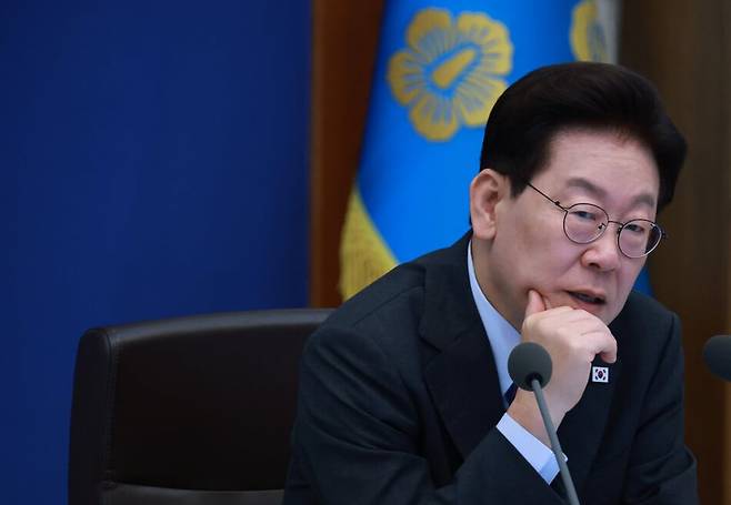이재명 대통령이 지난 20일 청와대에서 열린 국무회의에서 발언하고 있다. 연합뉴스