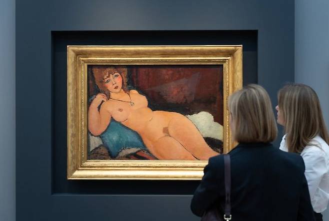 랑도 파인아트(Landau Fine Art) 부스의 아메데오 모딜리아니 작품. 페이스·디 도나·슈레이더 갤러리가 공동 출품했고, 2,500만 달러(약 350억 원)의 높은 호가로 알려져 개막 전부터 화제가 되었었다. 사진=아트바젤 제공 *재판매 및 DB 금지