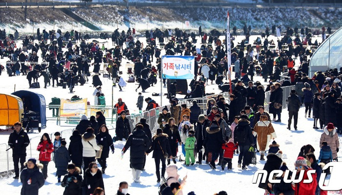 평창송어축제 인파