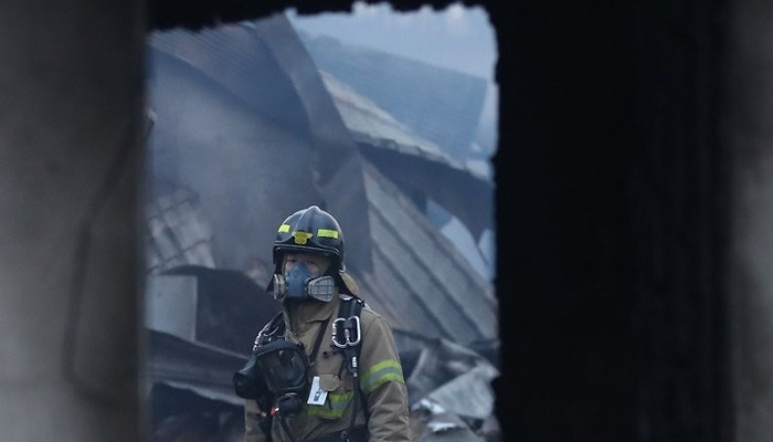 고된 새벽 마친 소방관