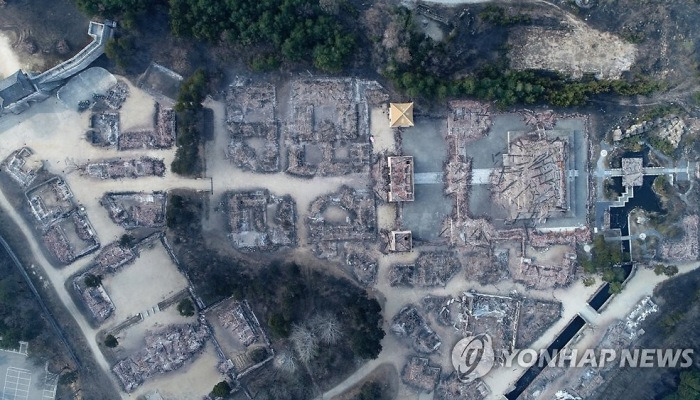 불타버린 대조영 촬영장