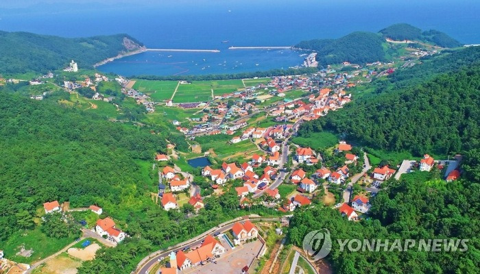 하늘에서 본 남해 독일마을