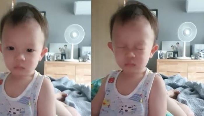 조현재&hearts;박민정 아들, 엄마 향한 깜찍 윙크..극강의 러블리함 [★해시태그]