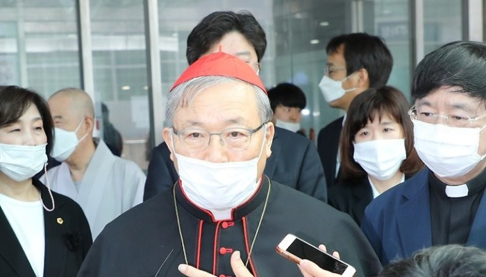 고 박원순 시장 조문 온 염수정 추기경