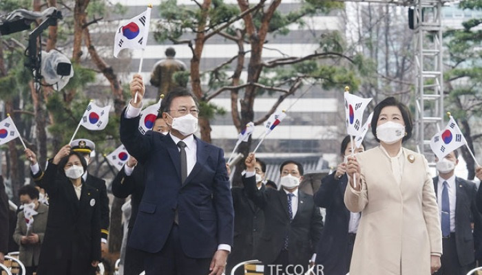 '독립선언문 낭독' 장소에서 열린 3&middot;1절 기념식 [TF사진관]